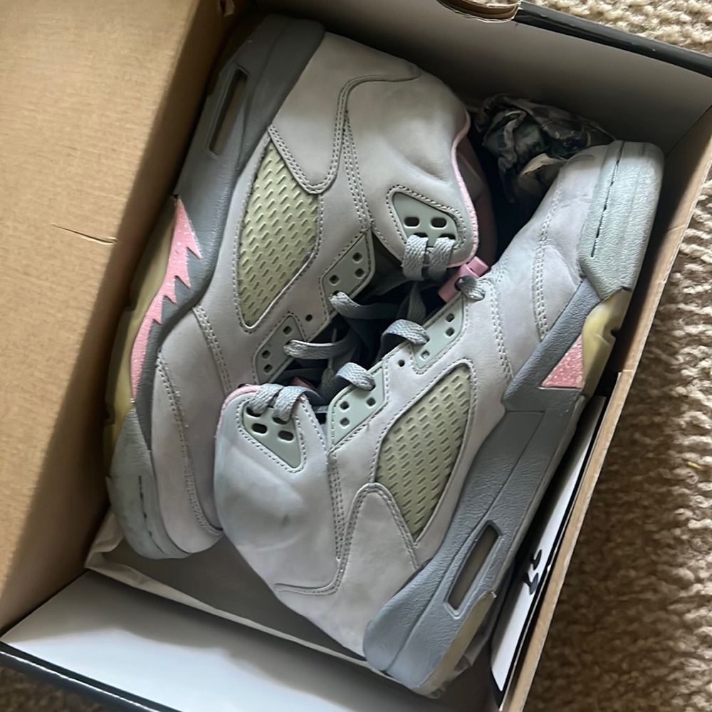 Pink + Grey Jordan 14s